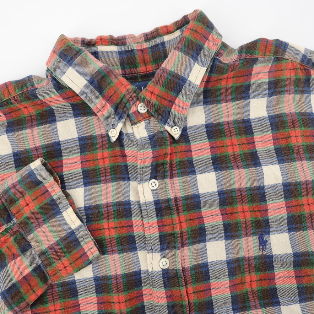 Polo Ralph Lauren Blake Plaid Flannel Shirt Multi-Color Long Sleeve Men XL